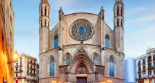 Basilica of Santa Maria del Mar in el born during the free tour