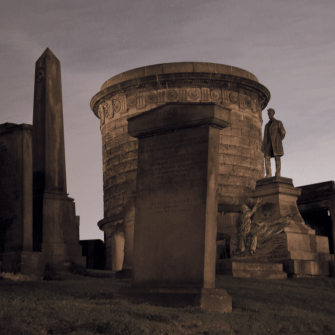 Old cemetery in Edinburgh during Dark Side Tour