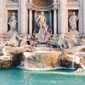 trevi fountain statues in rome